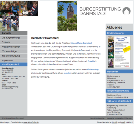 Startseite der neu gestalteten Website