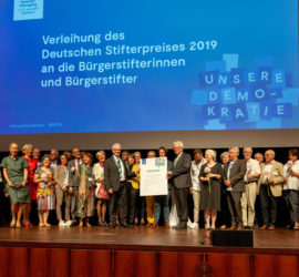 Verleihung des Deutschen Stifterpreises 2019 durch den Ministerpräsidenten von Baden-Württemberg Winfried Kretschman. Foto: Detlef Eden