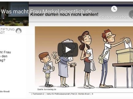 Kindervorlesung "Was macht Frau Merkel so den ganzen Tag?"